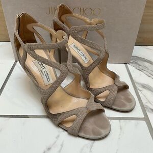 Jimmy Choo Leslie 85 Suede Pumps Sandals 39.5